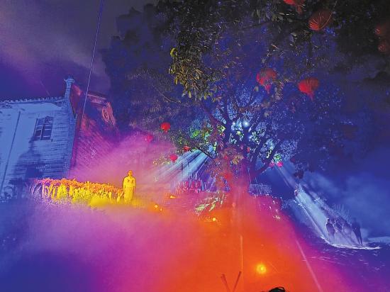 情景劇《高粱紅了》演出場景。 （回龍鎮(zhèn)供圖）