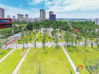 綠意盎然的經(jīng)開(kāi)區(qū)中央綠地公園