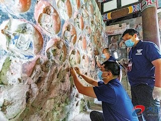 小佛灣修繕工程進(jìn)入本體修復(fù)階段